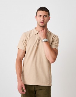 Krem Polo Yaka Tişört